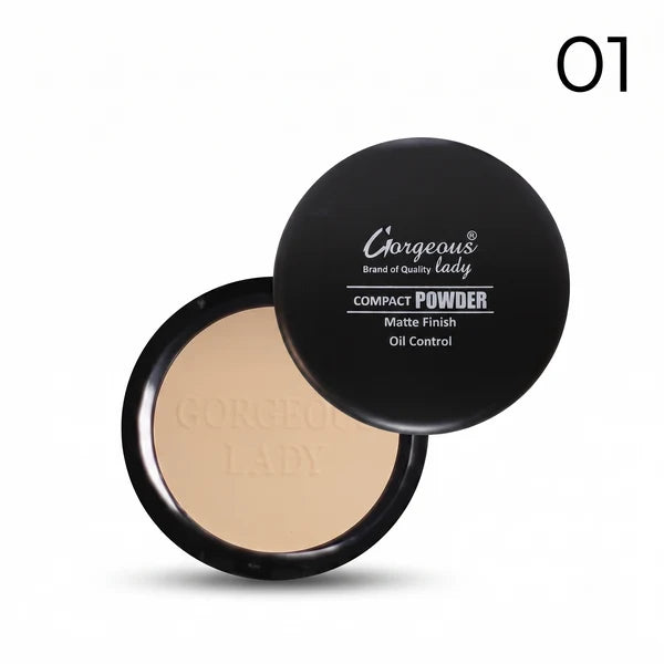 Gorgeous Lady Matte Finish Compact Powder — Oil Control & Smooth Finish