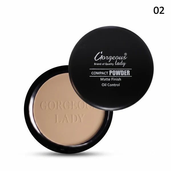 Gorgeous Lady Matte Finish Compact Powder — Oil Control & Smooth Finish