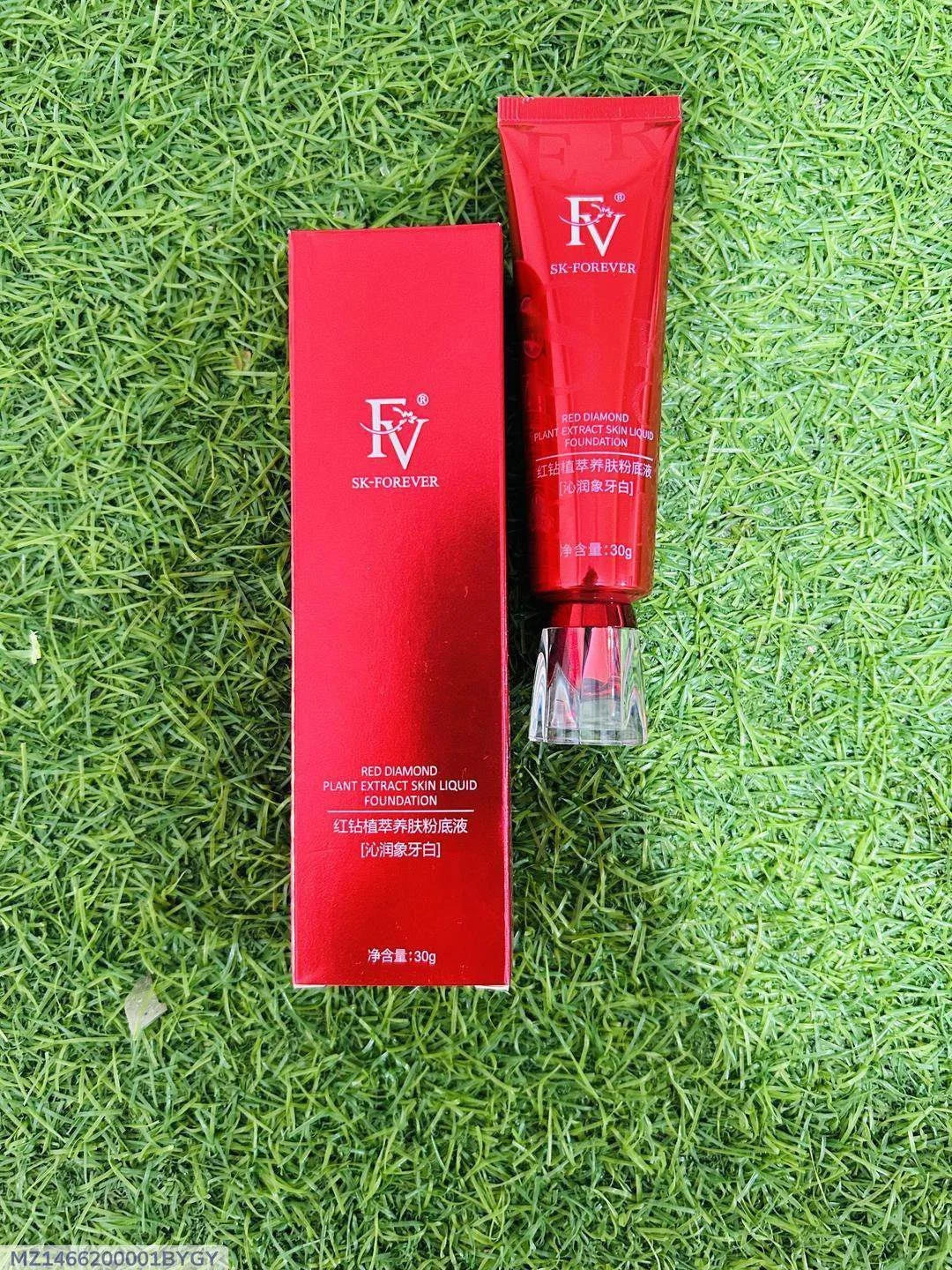 FV Red Diamond Plant Extract Skin Liquid Foundation - Full Coverage Waterproof Matte Finish 30g