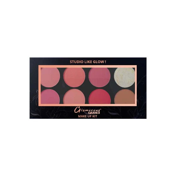 Glamorous Face 8 Color Ultra Blush on Palette Matte