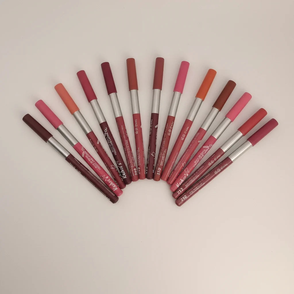 Kashee's 03 Pcs Perfect Long Lasting Lip Liner and Eye Pencil Set - Smooth Waterproof Lip Contour Makeup Pencils Multi Shades Box