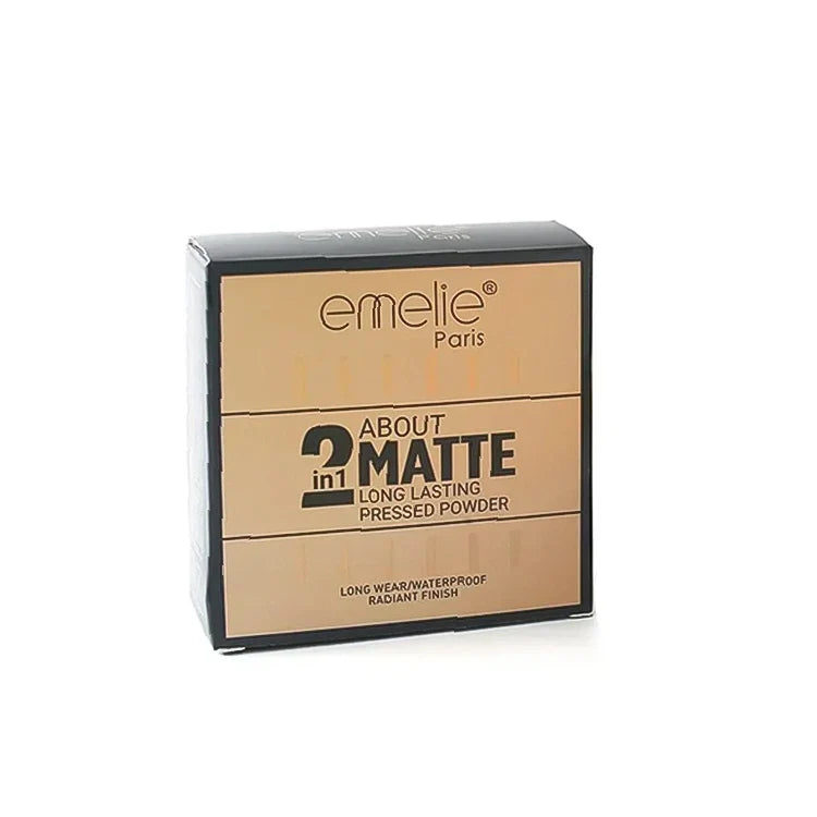 Emelie About 2 in 1 MATTE Long Lasting Pressed Powder