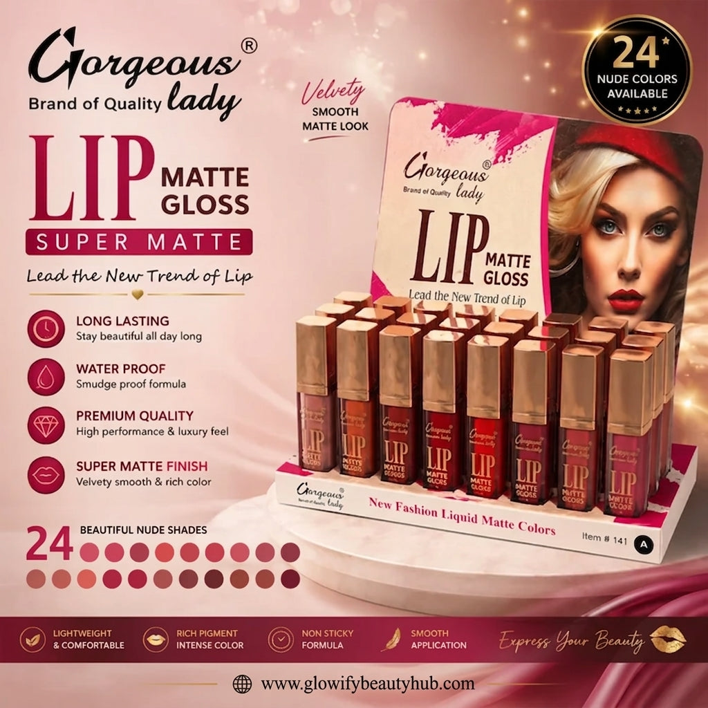 GORGEOUS LADY VELVET LIP MATTE GLOSS (SUPER MATTE)