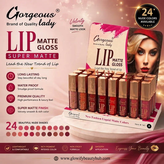 GORGEOUS LADY Lip Super Matte Set – 24 Pieces Box