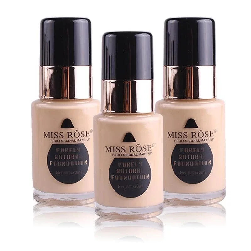Miss Rose Purely Natural Liquid Foundation Professional Makeup – Long Lasting Natural Base