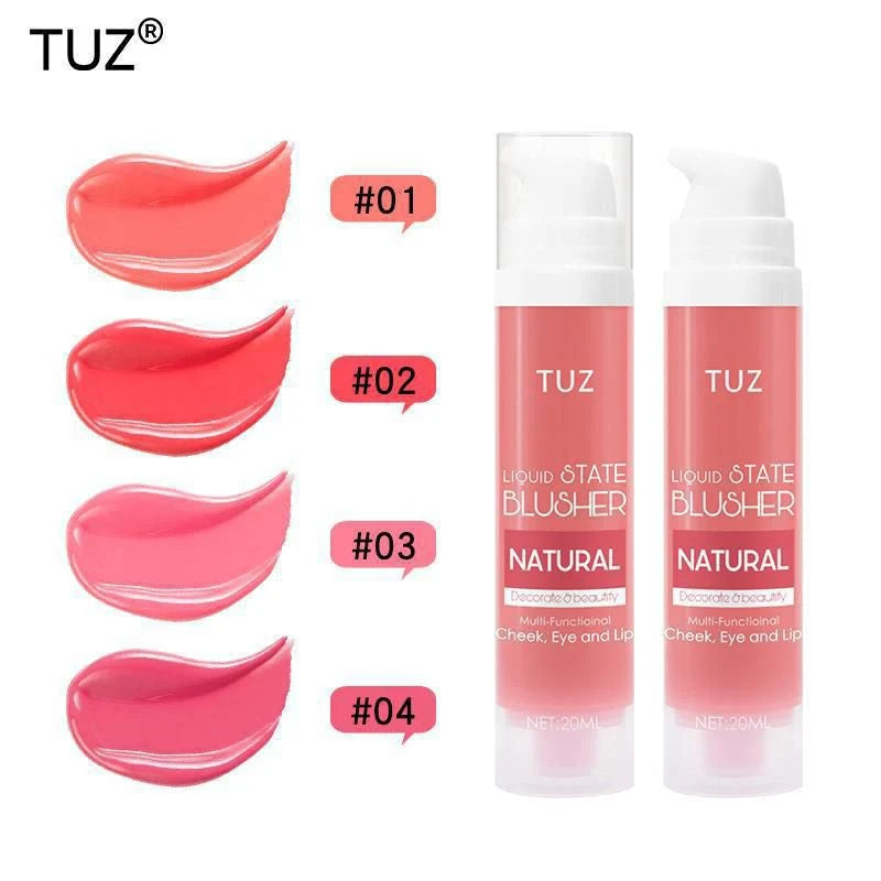TUZ Liquid State Blusher (20ml) – Natural Dewy Glow & Long-Lasting Cheek Tint