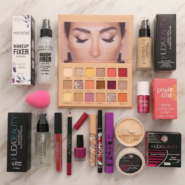 13 In 1 Complete Makeup Set - Beauty Accessory Designed For Makeup Application And Daily Cosmetic Routine