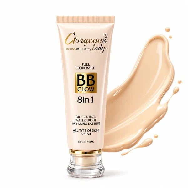 Gorgeous Lady 8in1 BB Glow Cream — Full Coverage & Oil Control (SPF 15)